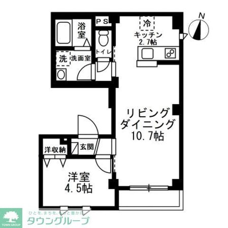 アベニール柏木(新宿区北新宿2丁目)の物件間取画像
